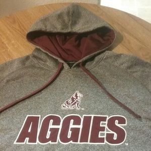 Aggies Mens Hoodie Texas ATM Gray Pullover Sz M